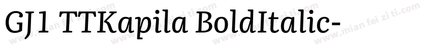 GJ1 TTKapila BoldItalic字体转换